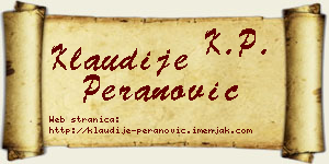Klaudije Peranović vizit kartica
